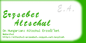 erzsebet altschul business card